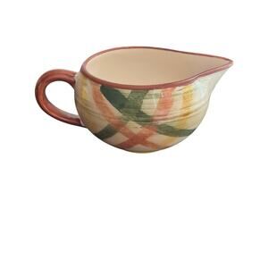 Rare Vintage Vernon Kilns Homespun Creamer Cheerful MCM Western USA Lot 1